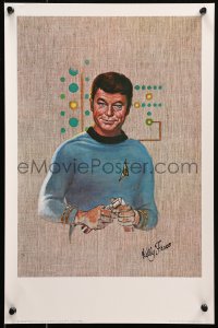 6f0034 KELLY FREAS signed 13x19 art print 1970s by the artist, Star Trek art of Doctor Leonard McCoy!