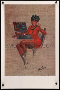 6f0035 KELLY FREAS signed 13x19 art print 1970s by the artist, Star Trek art of Nyota Uhura!