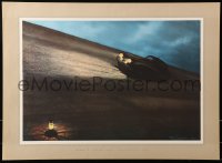 6f0063 ROY NOCKOLDS 18x24 art print 1952 Dawn at Montlhery, art of car speeding past lantern!
