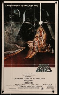 6f0070 STAR WARS Topps poster 1981 George Lucas classic sci-fi epic, great Tom Jung art!