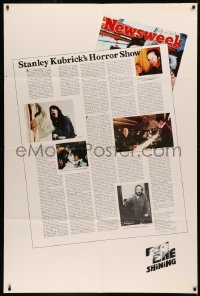 6g0021 SHINING 40x60 1980 Stanley Kubrick's Horror Show highlighted in Newsweek Magazine!