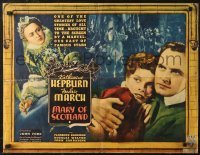 6g0011 MARY OF SCOTLAND 1/2sh 1936 great montage of Queen Katharine Hepburn & Fredric March, rare!