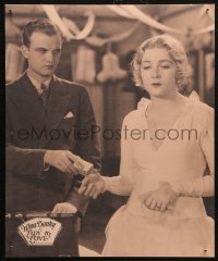 6g0004 LADY TO LOVE jumbo LC 1930 Robert Ames handing small box to upset Vilma Banky, rare!