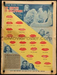 6g0030 CHICAGO TRIBUNE MAGAZINE newspaper section February 21, 1943 Lip Service in Hollywood!