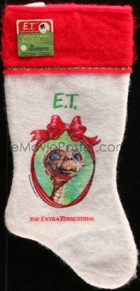 6g0026 E.T. THE EXTRA TERRESTRIAL Christmas stocking 1983 hang it on your fireplace mantle!