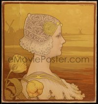 6g0046 PAUL BERTHON 15x16 art print 1909 portrait of La Reine Wilhelmine of The Netherlands!