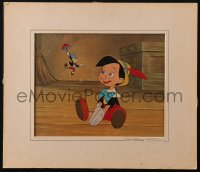 6g0047 PINOCCHIO matted 12x14 art print 1990s Disney Classics, great art of him & Jiminy cricket!