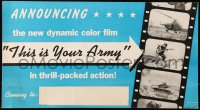 6g0054 THIS IS YOUR ARMY 11x20 special poster 1954 new dynamic color film in thrill-packed action!