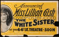 6g0055 WHITE SISTER 11x18 special poster 1923 announcing Miss Lillian Gish, very rare!