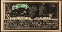 6g0061 WRIGLEY'S GUM 11x21 2-sided advertising poster 1950s Helfant art & terrible puns, Spearmint!