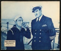 6g0007 SHIPMATES 2 jumbo LCs 1931 young Robert Montgomery, Ernest Torrence & Cliff Edwards on ship!