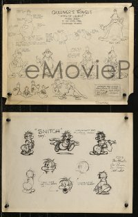 6g0025 GULLIVER'S TRAVELS group of 4 character model sheets 1939 cast of the Dave Fleischer cartoon!