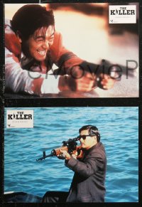 6h0072 KILLER 8 French LCs 1995 John Woo directed, action images of Chow Yun-Fat!