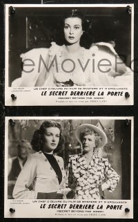 6h0025 SECRET BEYOND THE DOOR 18 French LCs R1960s Joan Bennett, Redgrave, Fritz Lang film noir!