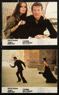 6h0038 SPY WHO LOVED ME 12 style B French LCs 1977 Barbara Bach, Kiel, Munro, Roger Moore as James Bond!