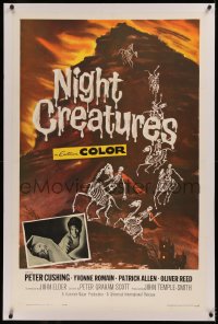 6j0081 CAPTAIN CLEGG linen 1sh 1962 Hammer, great art of Night Creatures riding skeleton horses!