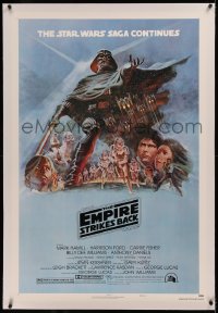 6j0099 EMPIRE STRIKES BACK linen style B NSS style 1sh 1980 George Lucas classic, art by Tom Jung!