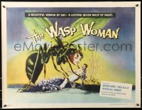 6j0063 WASP WOMAN linen 1/2sh 1959 classic art of Roger Corman's lusting human-headed insect queen!