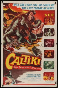 6k0085 CALTIKI THE IMMORTAL MONSTER 1sh 1960 the first life on Earth will be man's last terror!