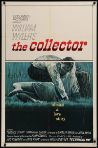6k0087 COLLECTOR 1sh 1965 art of Terence Stamp & Samantha Eggar, William Wyler directed!