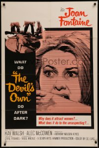 6k0091 DEVIL'S OWN 1sh 1967 Hammer horror, Joan Fontaine, what does it do to the unsuspecting?