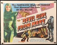 6k0160 DEVIL GIRL FROM MARS 1/2sh 1955 Earth menaced by fantastic powers, sexy female alien & robot!