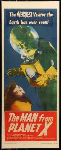 6k0020 MAN FROM PLANET X insert 1951 Edgar Ulmer, the weirdest visitor the Earth has ever seen!