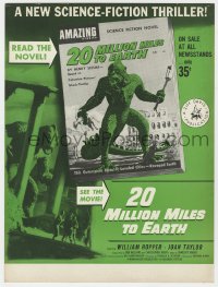 6k0048 20 MILLION MILES TO EARTH news stand ad 1957 monster of all monsters, not since King Kong!