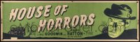 6k0011 HOUSE OF HORRORS paper banner R1952 creepy art of beastly killer Rondo Hatton, ultra rare!