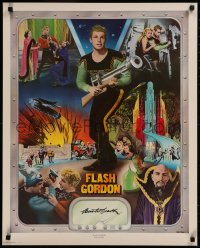 6k0205 BUSTER CRABBE signed #729/1500 24x30 special poster 1977 cool montage of Flash Gordon images!