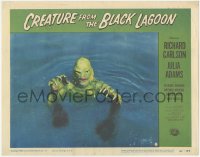 6m0077 CREATURE FROM THE BLACK LAGOON LC #8 1954 classic close up of monster emerging from water!