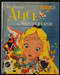 6p0370 ALICE IN WONDERLAND hardcover book 1951 Little Nipper Giant Storybook w/ two 45 RPM records!