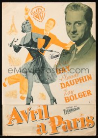 6p0664 APRIL IN PARIS French pressbook 1953 pretty Doris Day & Ray Bolger in France, different!