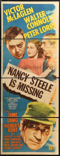 6p0006 NANCY STEELE IS MISSING insert 1937 Victor McLaglen, Peter Lorre, Connolly & Lang, rare!