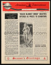 6p1157 AMERICAN INTERNATIONAL PICTURES NEWS CLIPS exhibitor magazine Dec 1964 Beach Blanket Bingo!