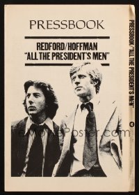 6p0699 ALL THE PRESIDENT'S MEN pressbook 1976 Dustin Hoffman & Robert Redford as Woodward & Bernstein