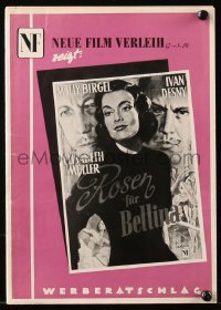 6p0696 BALLERINA German pressbook 1956 G.W. Pabst's Rosen fur Bettina starring Elisabeth Muller!
