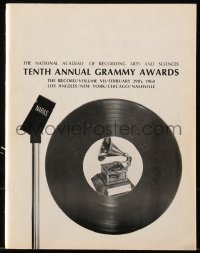 6p0933 10TH ANNUAL GRAMMY AWARDS souvenir program book 1968 nominees & images of some of them, rare!