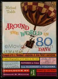 6p0948 AROUND THE WORLD IN 80 DAYS hardcover souvenir program book 1956 Jules Verne adventure epic!
