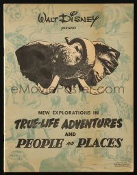 6p0060 TRUE-LIFE ADVENTURES & PEOPLE & PLACES exhibitors promo book 1953 Walt Disney, rare!