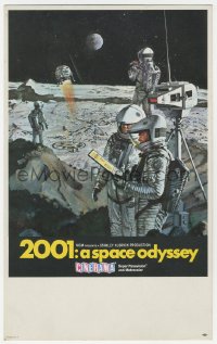 6p0071 2001: A SPACE ODYSSEY Cinerama mini WC 1968 Kubrick, art of astronauts on moon by Bob McCall!