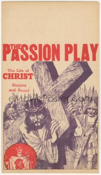 6p0078 PASSION PLAY mini WC 1940s The Life of Christ with Singing and Sound, art of Jesus w/ cross!