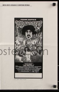 6p0742 200 MOTELS pressbook 1971 directed by Frank Zappa, rock 'n' roll, wild artwork!