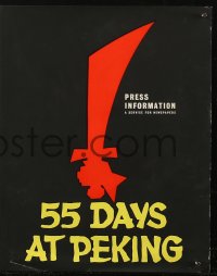 6p0322 55 DAYS AT PEKING English promo brochure 1963 Charlton Heston, Ava Gardner, David Niven