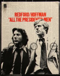 6r0626 ALL THE PRESIDENT'S MEN 9 color 11x14 stills 1976 Hoffman & Redford as Woodward & Bernstein!
