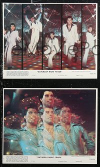 6r0035 SATURDAY NIGHT FEVER 8 8x10 mini LCs 1977 great images of disco dancer John Travolta!