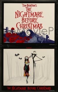 6r0799 NIGHTMARE BEFORE CHRISTMAS 8 LCs 1993 Tim Burton, Disney, Halloween portrait style images!