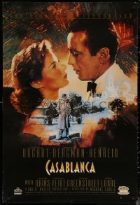 6s0040 CASABLANCA 27x40 video poster R1992 Bogart, Bergman, Curtiz classic, C. Michael Dudash art!