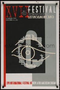 6s0080 XVII INTERNATIONAL FESTIVAL OF NEW LATIN AMERICAN CINEMA 20x30 Cuban film festival 1995 art!
