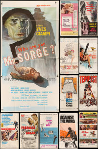 6t0029 LOT OF 16 FOLDED THREE-SHEETS 1950s-1970s great images from a variety of different movies!